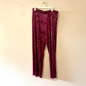 Stars Above Velvet Burgundy Pants lounge wear pajama drawstring size large